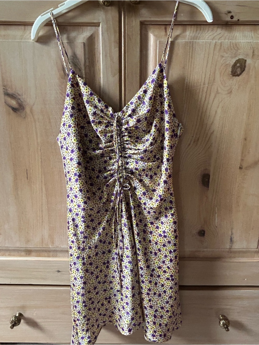 Zara Floral Satin Slip Dress With Straps